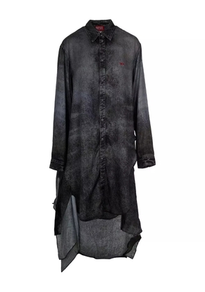 Diesel D-Iletta denim-effect wrap dress - Grey