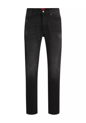 HUGO faded-wash cotton jeans - Black