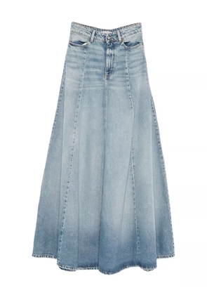 ICON DENIM A-line denim maxi skirt - Blue