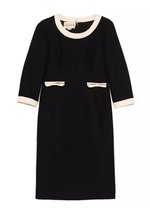 Valentino Garavani bow-embellished round-neck dress - Black
