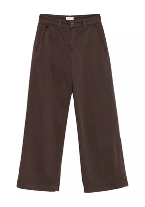 LIU JO pockets wide-leg trousers - Brown