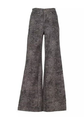 MAISON HOTEL cotton blend flared trousers - Grey