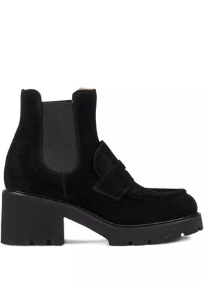 Doucal's elastic-panel ankle boots - Black