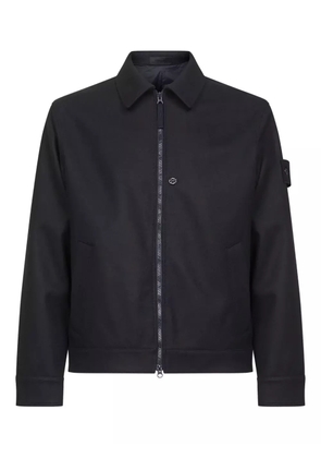 Stone Island double-slider zipped shirt jacket - Blue