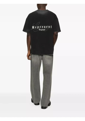 Represent embroidered-logo T-shirt - Black