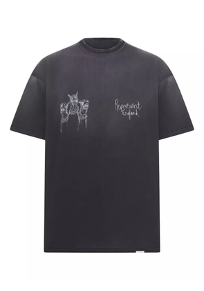 Represent crew-neck cotton T-shirt - Black