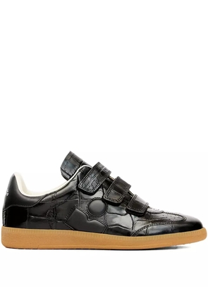 ISABEL MARANT Beth crocodile-effect sneakers - Black