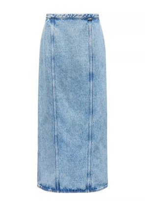 MM6 Maison Margiela denim panelled skirt - Blue