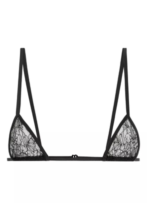 Dolce & Gabbana lace-trimmed triangle bra - Black