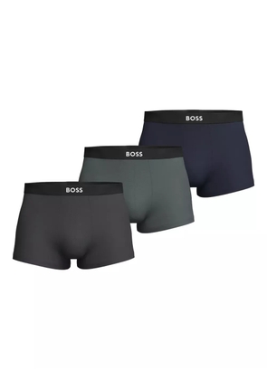 BOSS logo-waistband boxers (pack of three) - Blue
