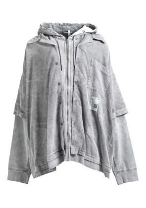 Maison MIHARA YASUHIRO hooded corduroy shirt - Grey