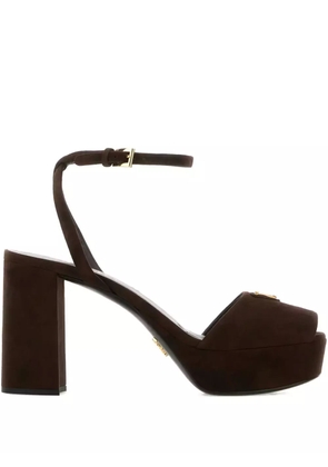 Prada 110mm platform ankle-strap sandals - Brown