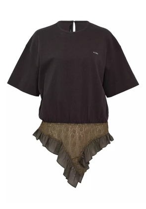 pushBUTTON Panty ruffled top - Brown