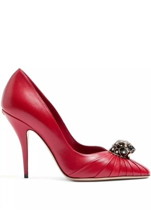 Valentino Garavani 105mm Panthea pleated pumps - Red