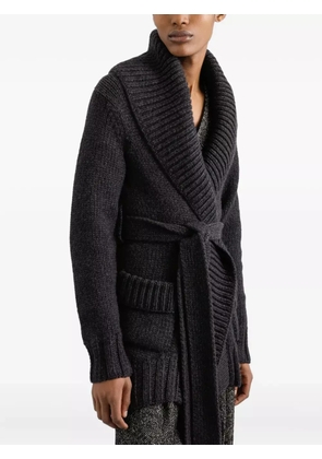 Dolce & Gabbana shawl-collar belted cardigan - Grey