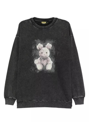 Mini Cream piercing-detail cotton sweatshirt - Black