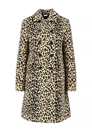 ASPESI leopard print double-breasted coat - Brown