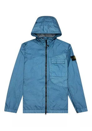 Stone Island Compass-badge hooded jacket - Blue