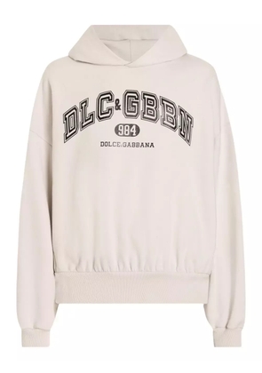 Dolce & Gabbana logo-print hooded sweatshirt - Neutrals