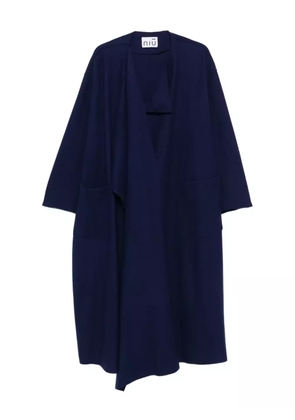Niu scarf overcoat - Blue