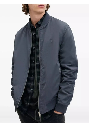 AllSaints logo-embroidered bomber jacket - Blue