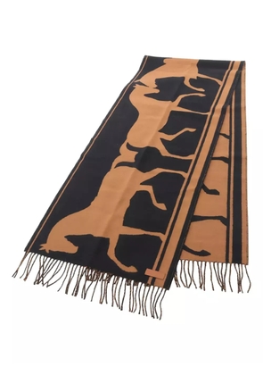 Hermès Pre-Owned 2020 Tete a Queue scarf - Brown