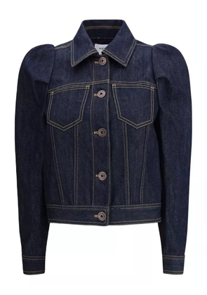 Alexander McQueen pinched-shoulder denim jacket - Blue
