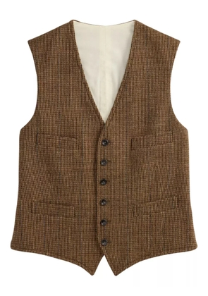 Polo Ralph Lauren houndstooth-pattern waistcoat - Brown
