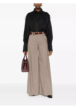 THELATEST pleat-detail cotton trousers - Neutrals