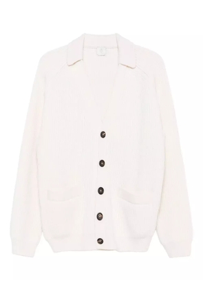 Eleventy ribbed collar cardigan - Neutrals