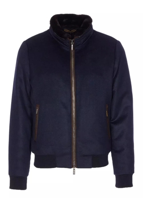 Moorer high-neck padded jacket - Blue