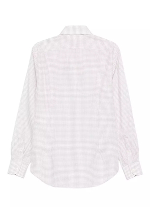 Corneliani check-print long-sleeved shirt - White
