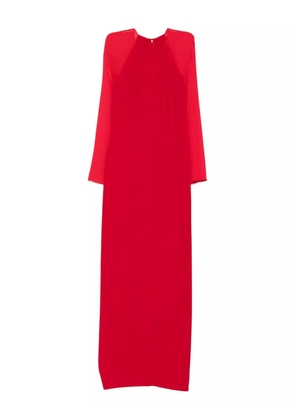 Alberta Ferretti Cardy long-sleeve maxi dress - Red