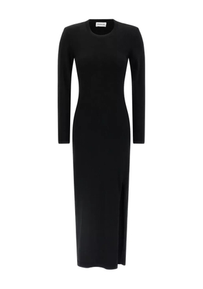 P.A.R.O.S.H. padded-shoulder midi dress - Black