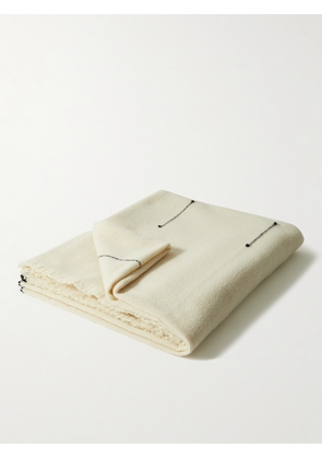 TOOGOOD - Plough Fringed Striped Merino Wool Throw - Men - Neutrals