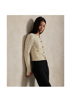 Cable Wool-Cashmere Cardigan