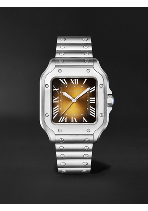 Cartier - Santos de Cartier Automatic 35.1mm Interchangeable Stainless Steel and Alligator Watch, Ref. No. CRWSSA0065 - Men - Brown