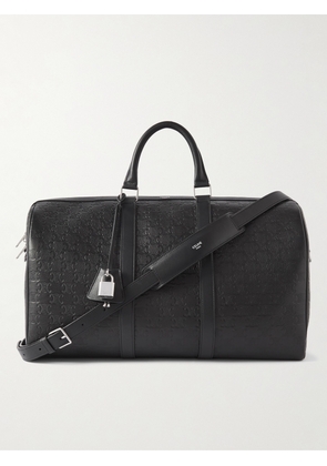 CELINE - Medium Voyage Logo-Debossed Leather Holdall - Men - Black