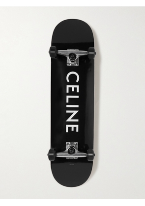 CELINE - Logo-Print Wooden Skateboard - Men - Black