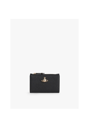 Womens Vivienne Westwood Logo-Plaque Faux-Leather Card Holder
