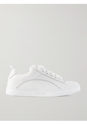 CELINE - Logo-Embroidered Mesh-Panelled Leather Sneakers - Men - White - EU 40