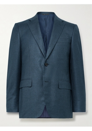 Canali - Puppytooth Silk and Cashmere-Blend Blazer - Men - Blue - IT 46