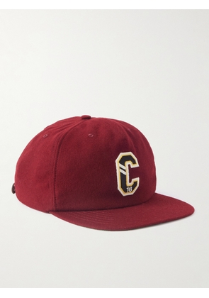 CELINE - Logo-Appliquéd Wool-Felt Baseball Cap - Men - Burgundy - S
