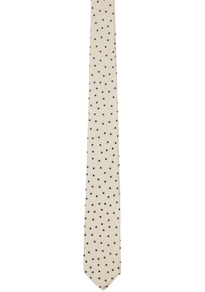 doublet Beige Polka Dot Tie