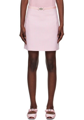 Versace Pink Contrasto Miniskirt