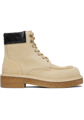 Bottega Veneta Beige Haddock Lace-Up Ankle Boots