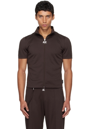 Courrèges Brown Interlock Tracksuit Top
