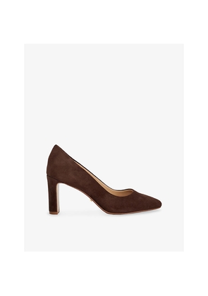 Womens Dune Arriving Suede Heeled Courts
