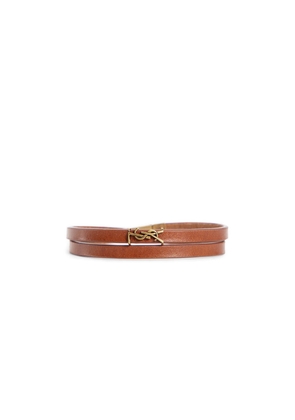 Cassandre Double-Wrap Bracelet in Leather