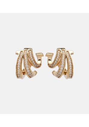 Ferragamo Embellished gold-plated hoop earrings